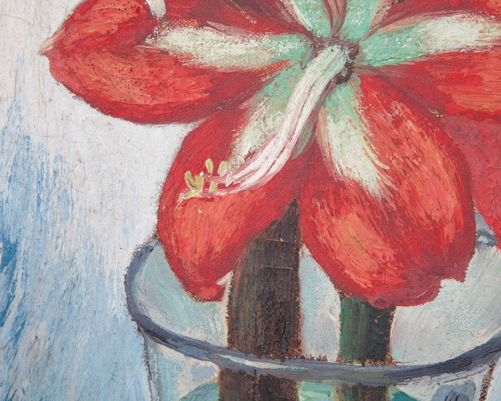Helen Wills an original oil painting title Amaryllis - 4