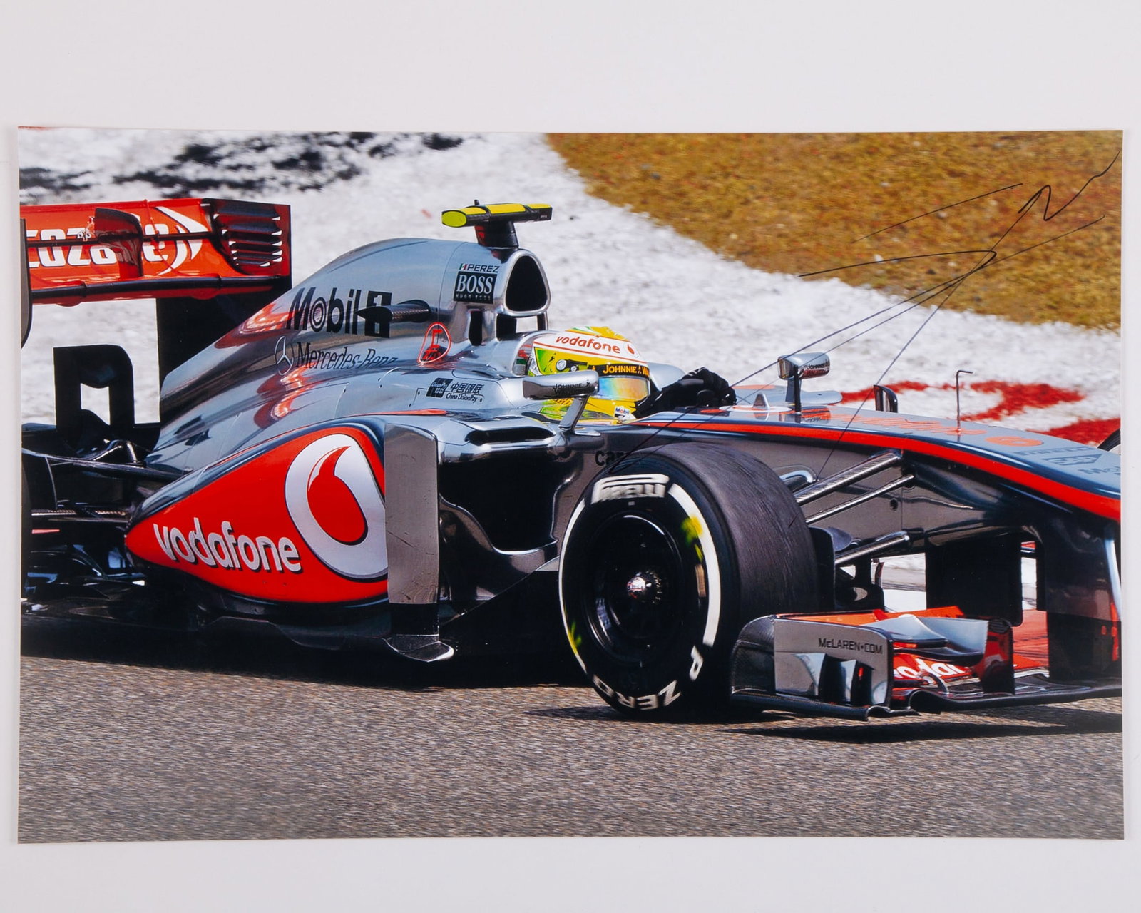 Three Sergio Perez Signed McLaren Large Photos (1 of 4)