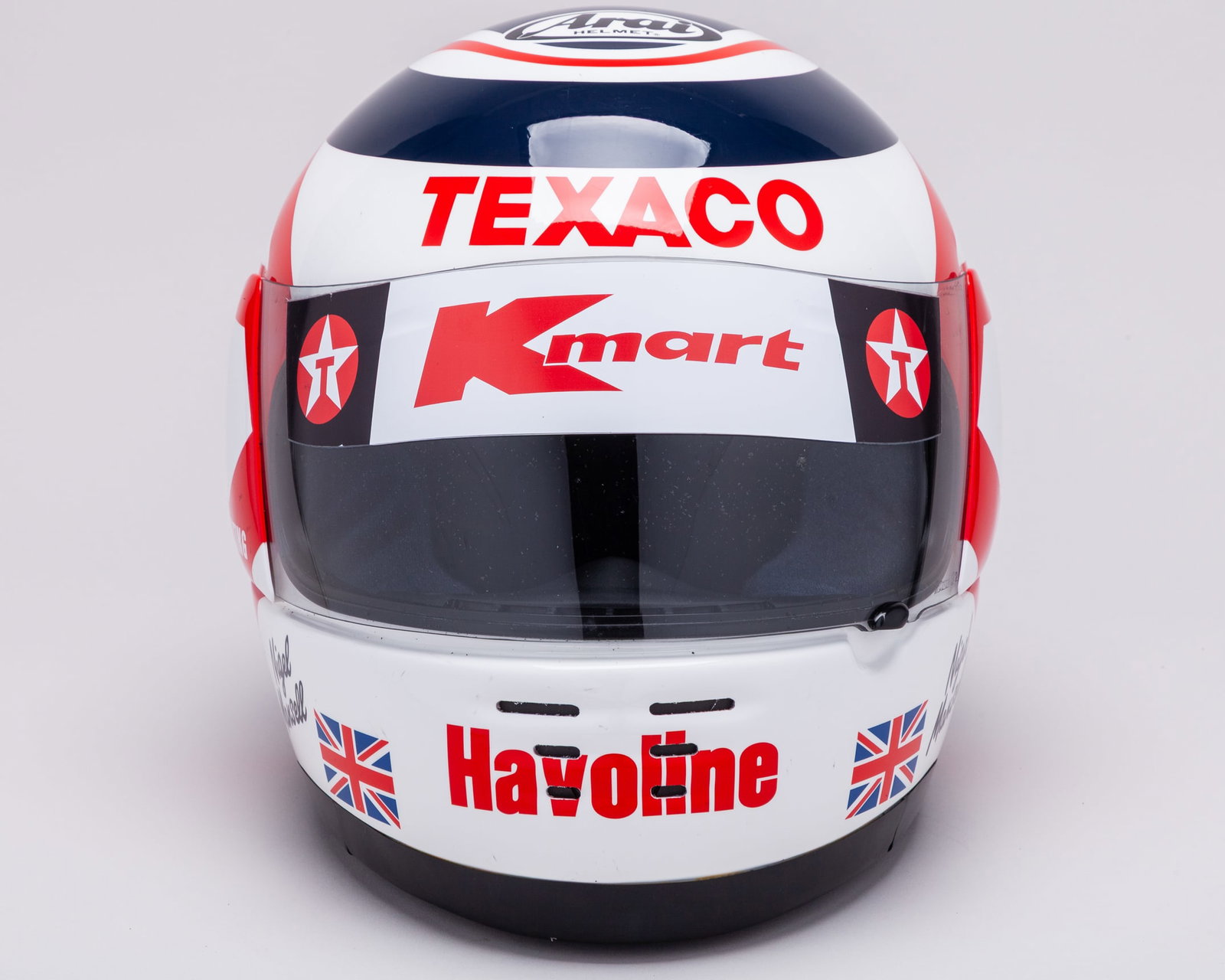 Nigel Mansell 1993 Signed Newman / Haas Racing Official?Arai?Indy CART Helmet (1 of 8)