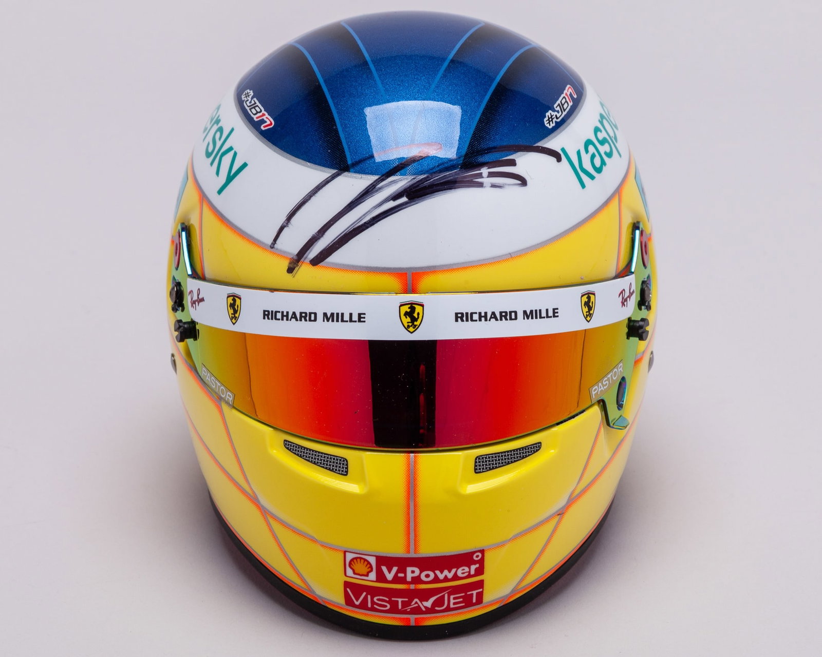 Charles Leclerc 2021 Signed Ferrari 1:2 Scale Bell Helmet - French Grand Prix Special Design: Charles Leclerc 2021 Signed Ferrari 1:2 Scale Bell Helmet - French Grand Prix Special Design.This 2021 Ferrari French Grand Prix Special Design 1:2 scale Bell Helmet has been personally signed by Char