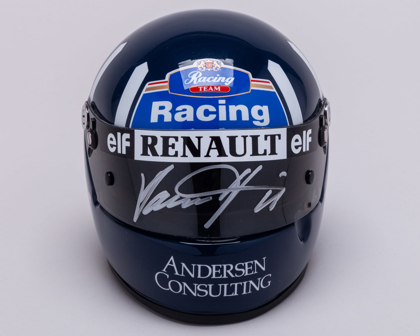 Damon Hill 1996 Signed Williams 1:2 Scale Arai Helmet (1 of 8)