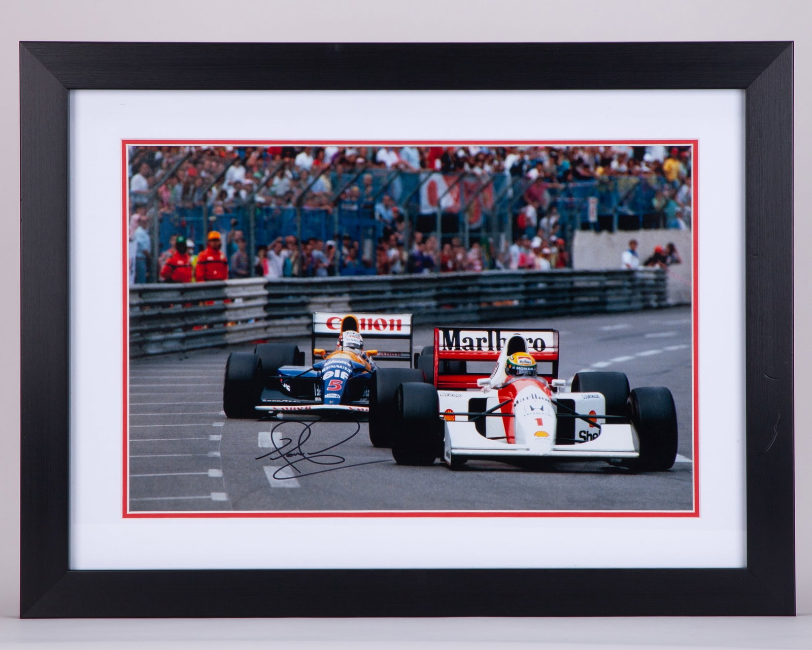 Nigel Mansell Signed Williams Renault Framed Photo (1 of 2)