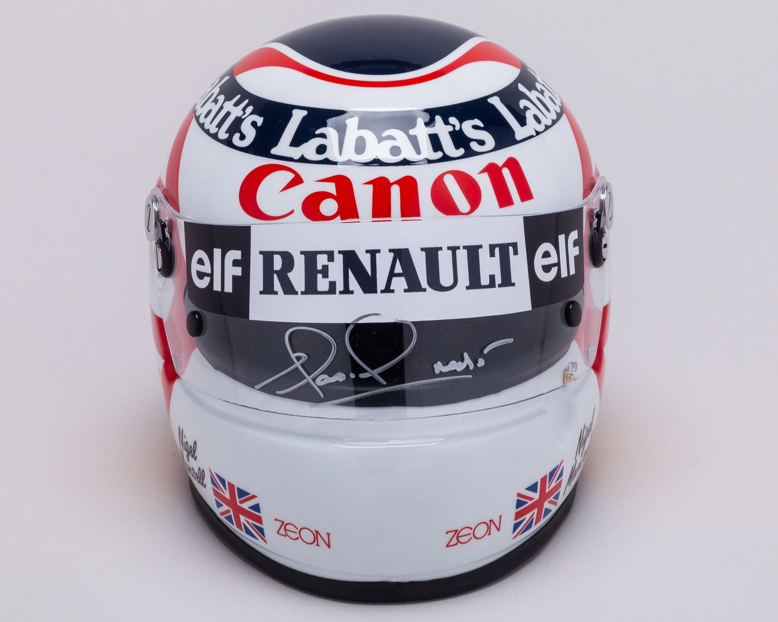 Nigel Mansell 1992 Signed Williams 1:2 Scale Helmet - World Championship 30 Year Anniversary (1 of 7)