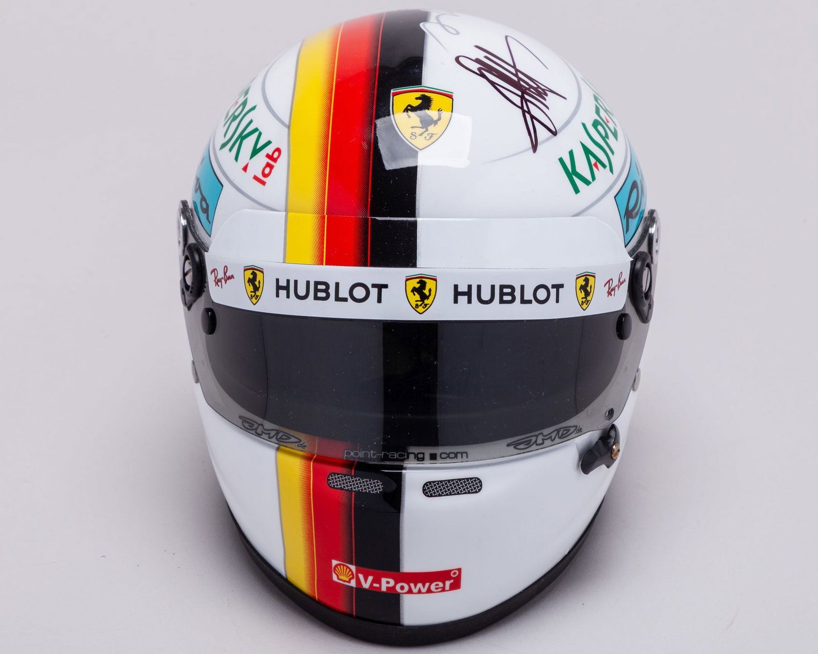 Sebastian Vettel Signed Ferrari 1:2 Scale Arai Helmet (1 of 8)