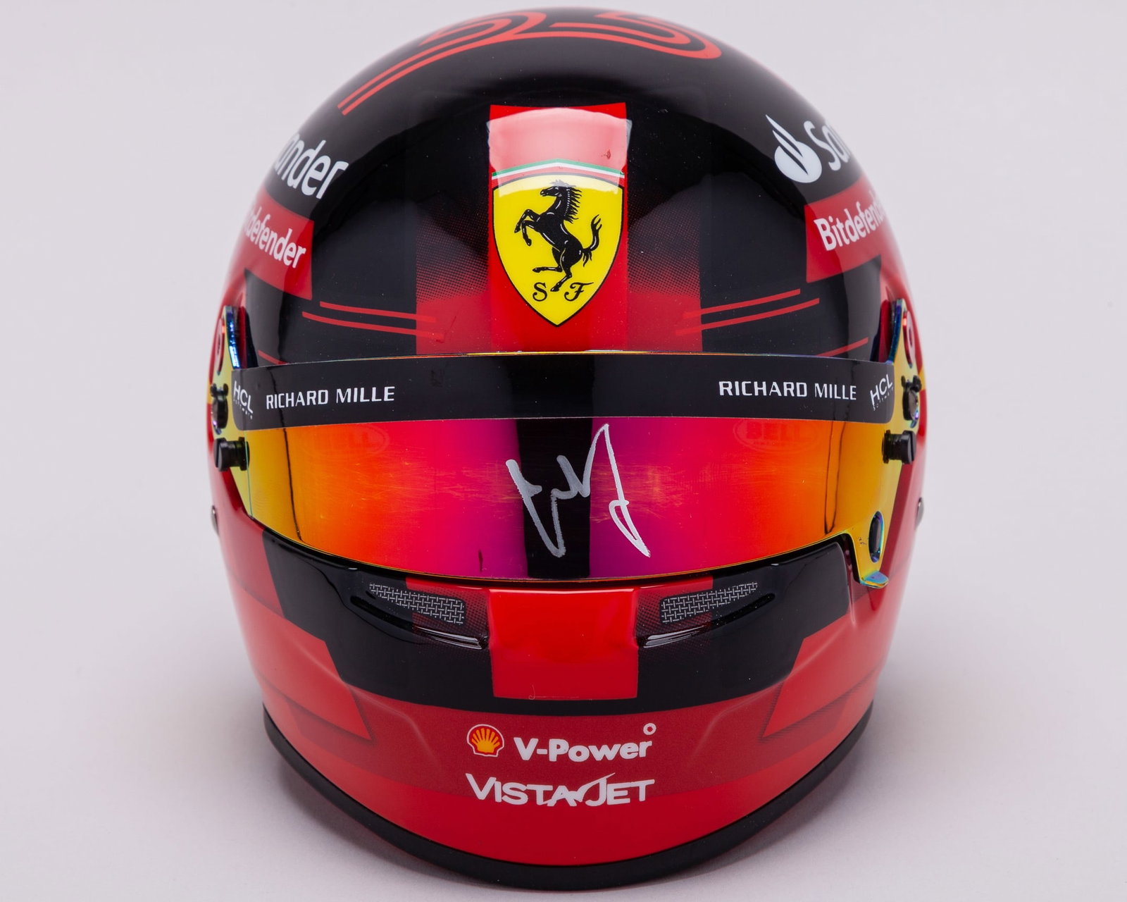 Carlos Sainz 2023 Signed Ferrari 1:2 Scale Bell Helmet (1 of 7)