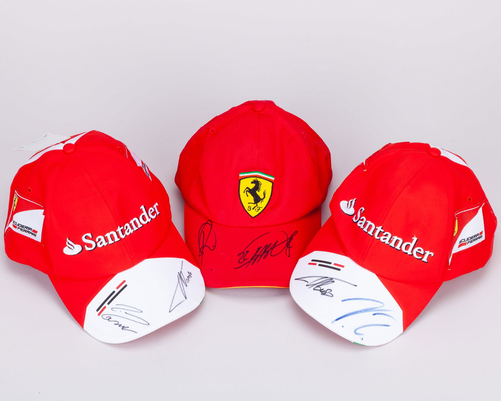Collection of Signed Ferrari Caps (New) (1 of 6)