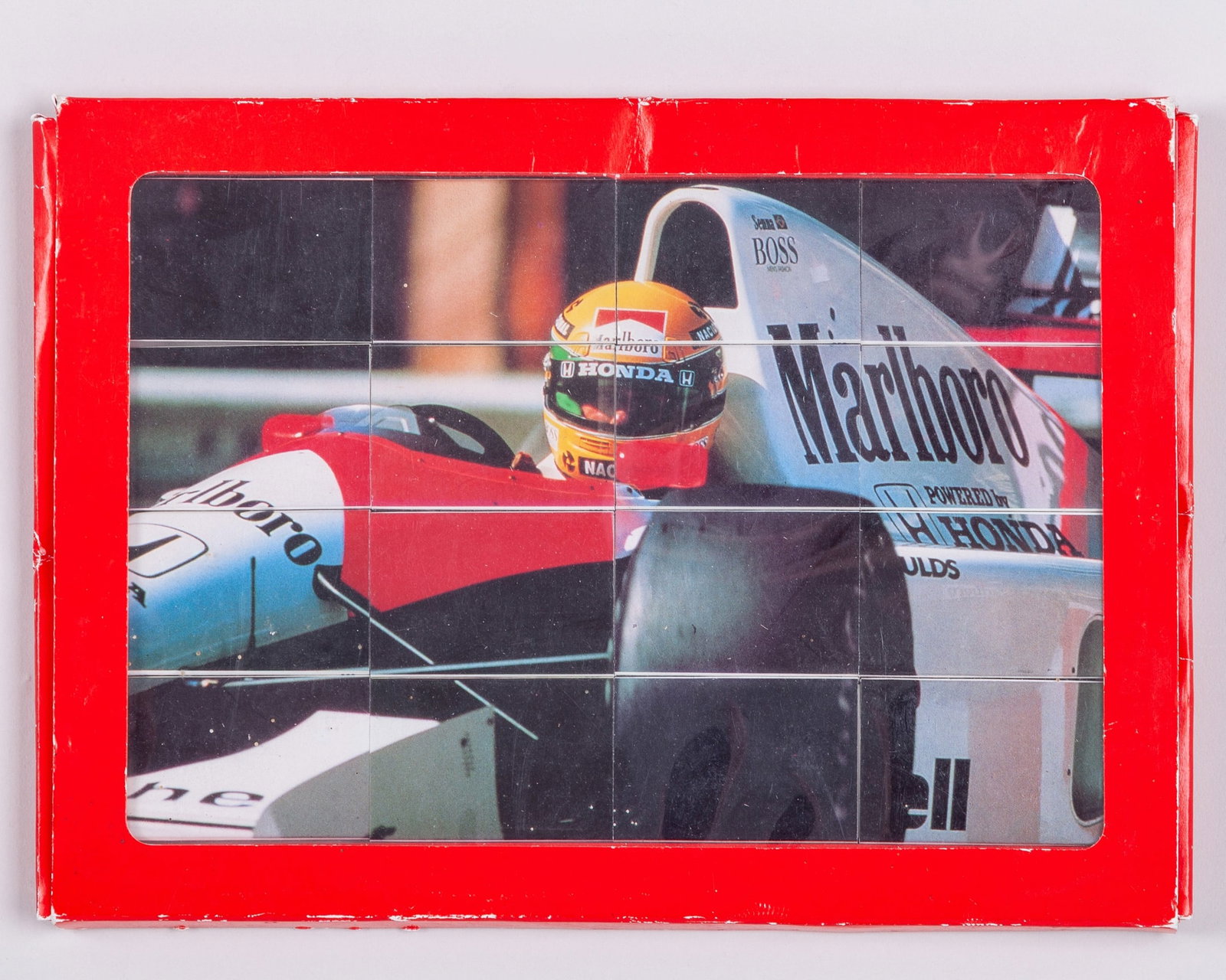 Ayrton Senna Marlboro F1 Matchbox Collection: Ayrton Senna Marlboro F1 Matchbox Collection.These were given away at the British Grand Prix in the 1990's. 16 match boxes in total.