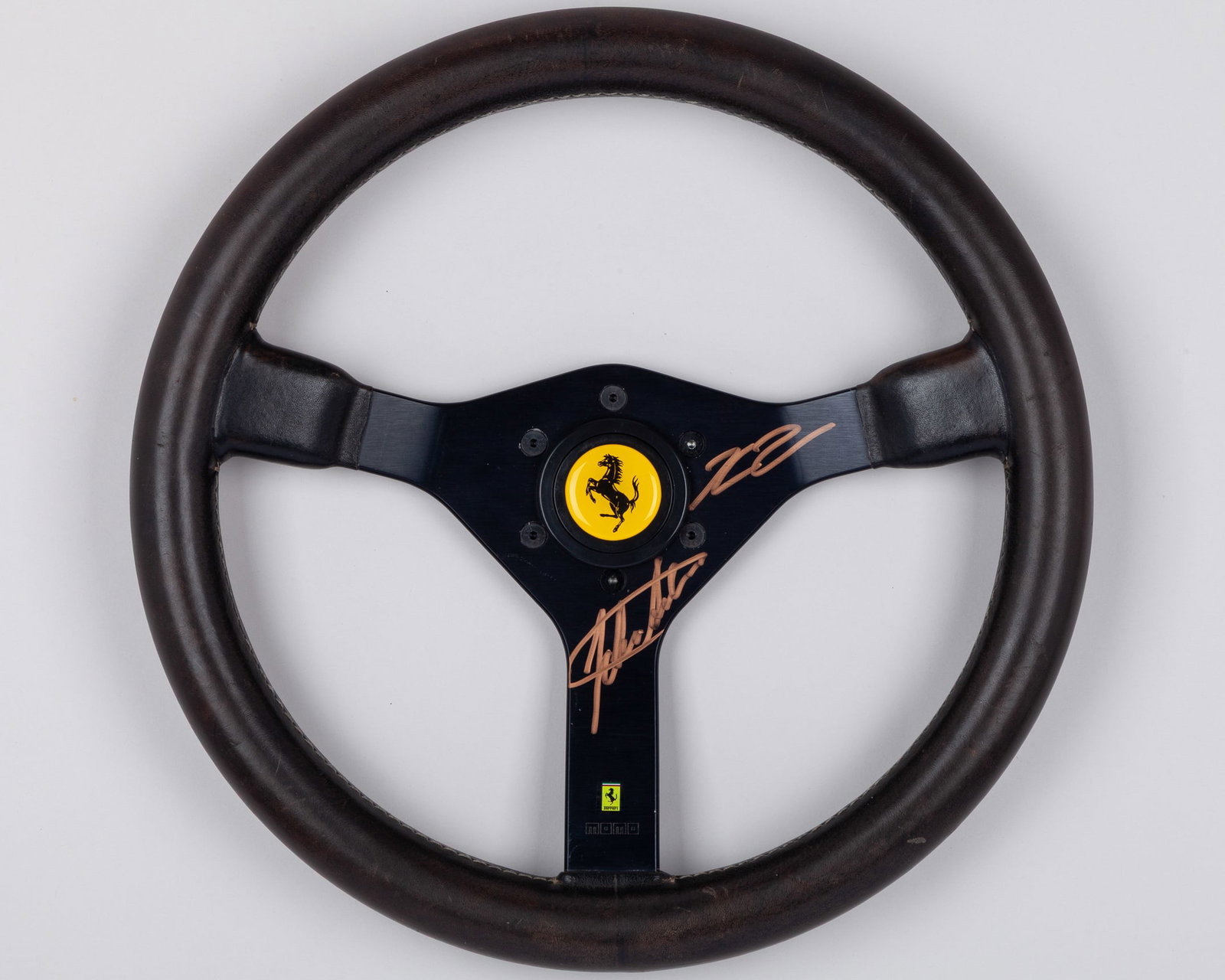 John Surtees & Kimi Raikkonen Signed 1983 Ferrari MOMO Steering Wheel (1 of 4)