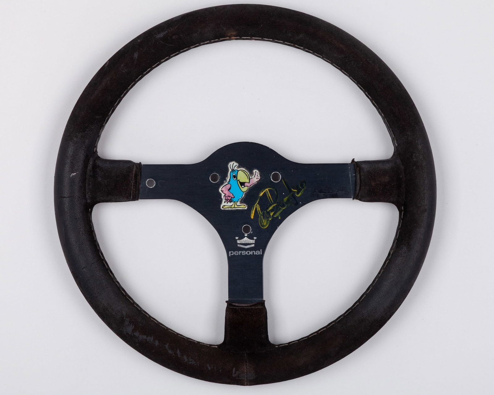 Thierry Boutson 1985 Arrows GP Signed Used Steering Wheel: Thierry Boutson 1985 Arrows GP Signed Used Steering Wheel.This is a genuine used steering wheel from the 1985 Arrows Grand Prix car, personally signed by Belgian Formula One driver Thierry Boutsen.Thi
