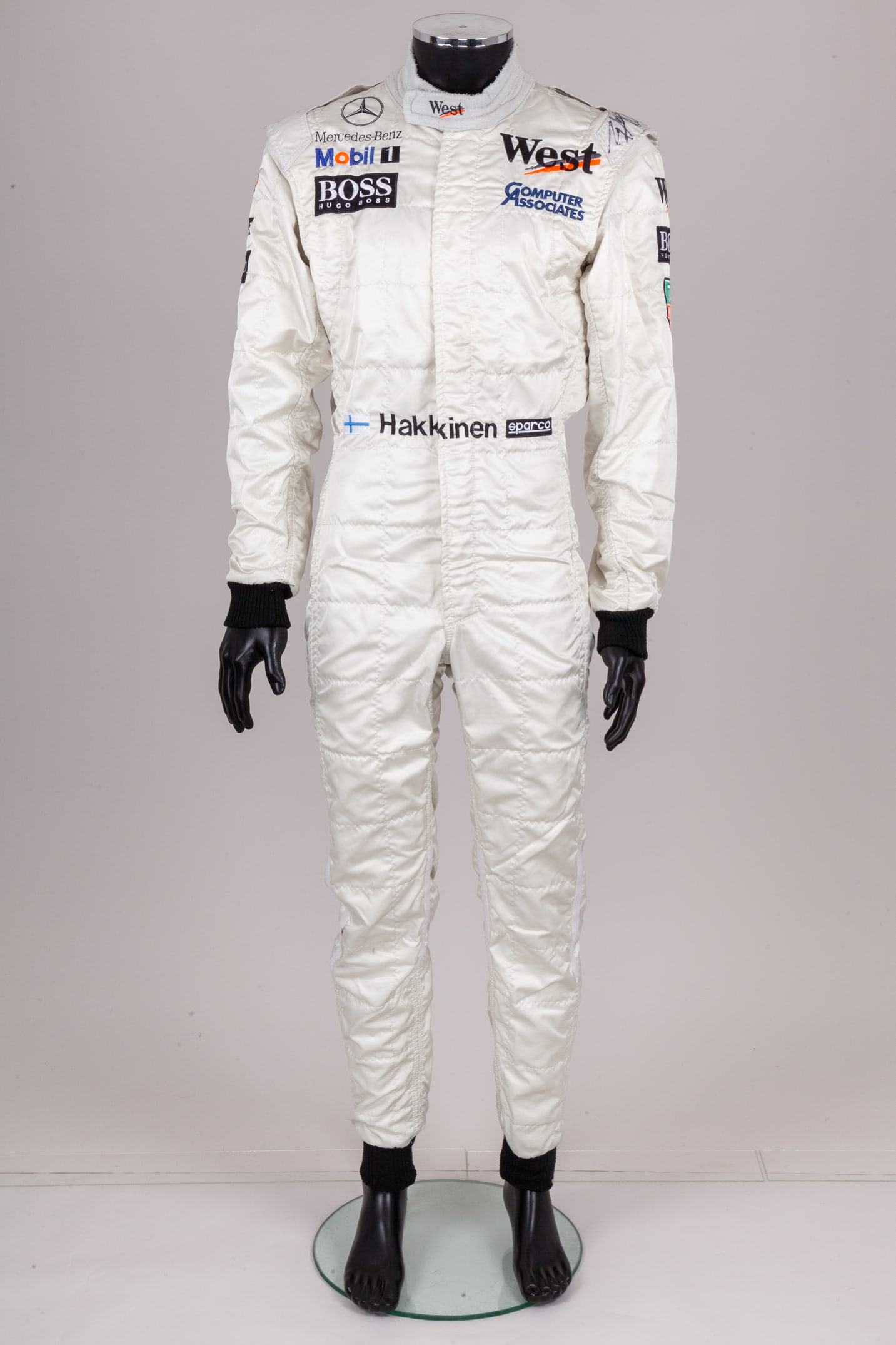 Mika Hakkinen 1997/98 Signed McLaren Mercedes Race & Test Used Suit (1 of 10)