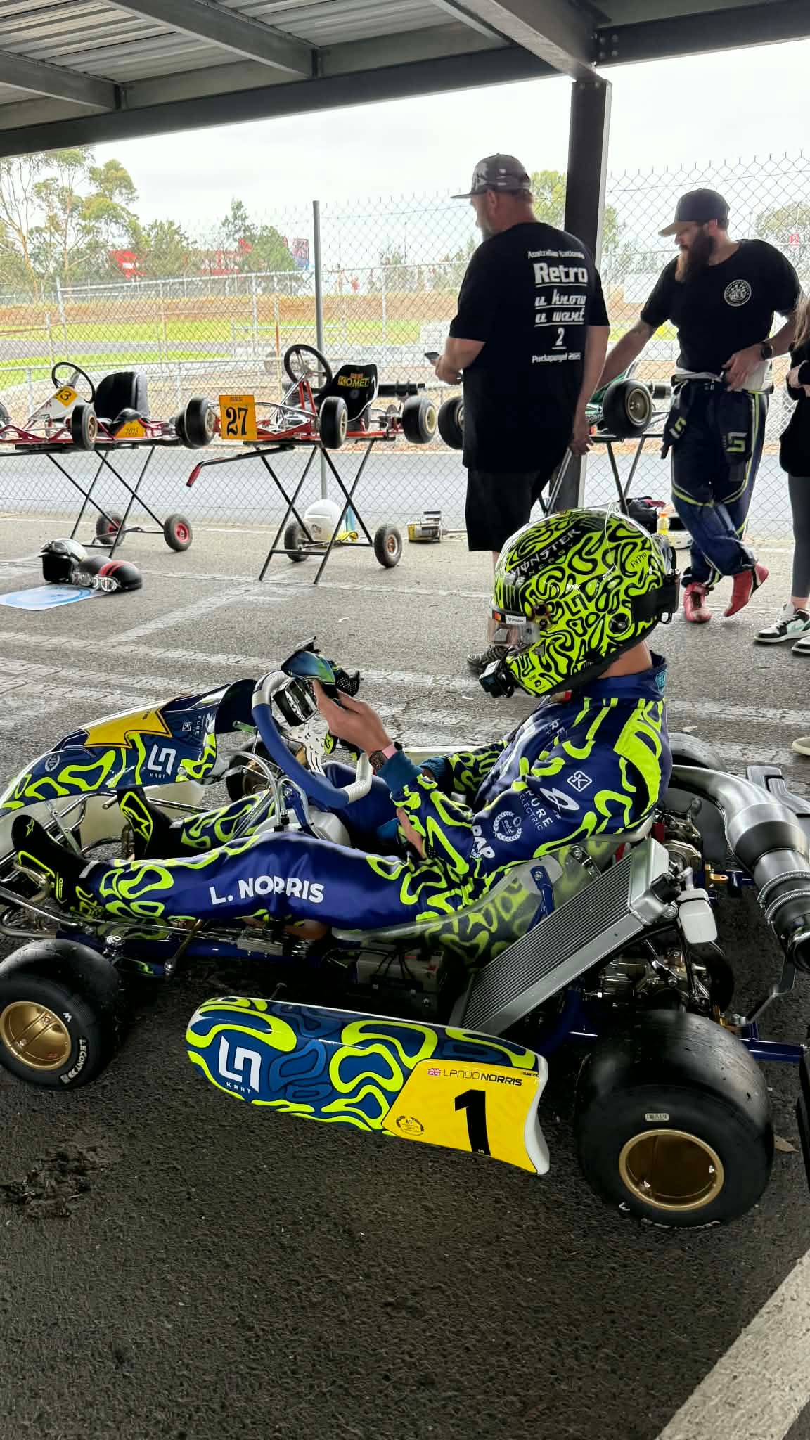 Lando Norris Signed LN4 Go Kart Driven & Signed by Norris: Lando Norris Signed LN4 Go Kart Driven & Signed by Norris.This is a Lando Norris signed OTK LN4 Go Kart, driven by Lando Norris at the Quadrant Filming Day at Todd Road Kart Club, just before this yea