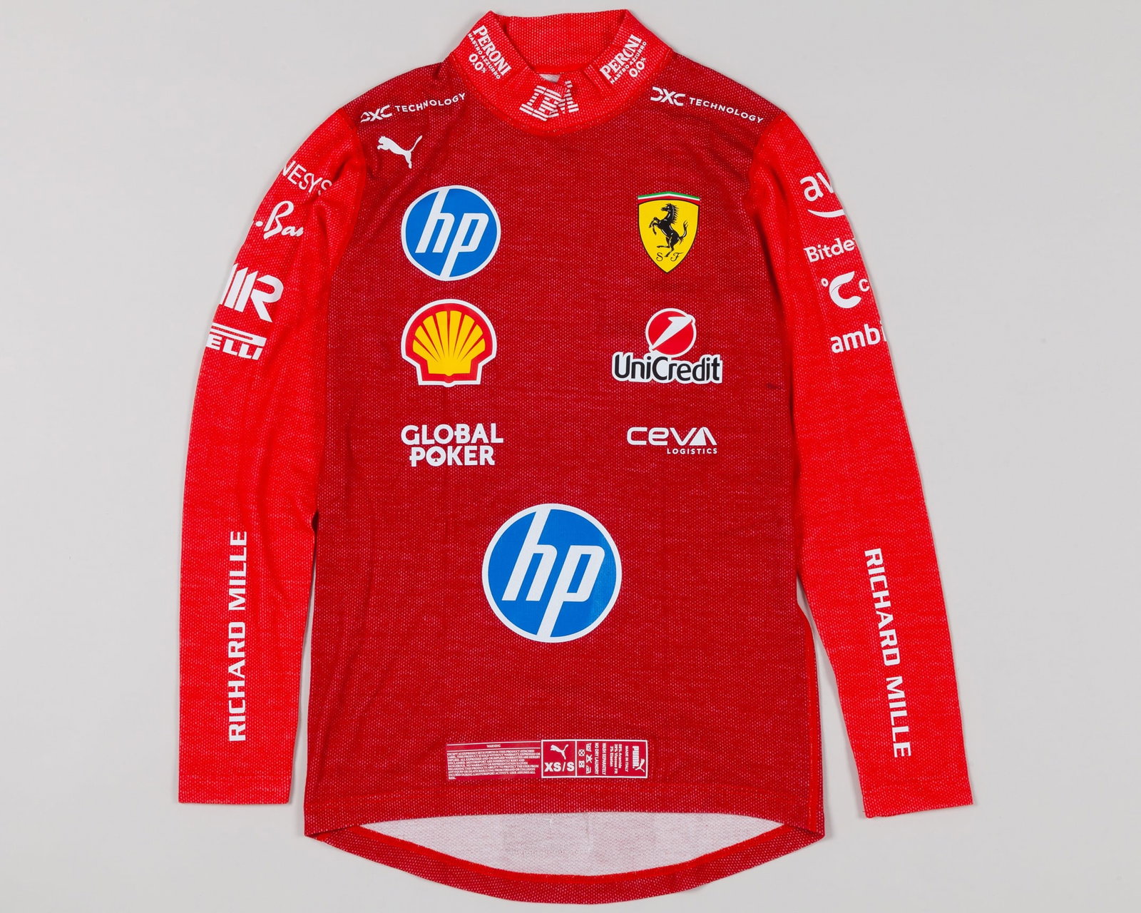 Charles Leclerc 2025 Signed Ferrari Las Vegas Grand Prix Special Design Used Nomex Top: Charles Leclerc 2025 Signed Ferrari Las Vegas Grand Prix Special Design Used Nomex Top.This is a used nomex top worn by Charles Leclerc during the 2025 Las Vegas Grand Prix weekend. This particular pi