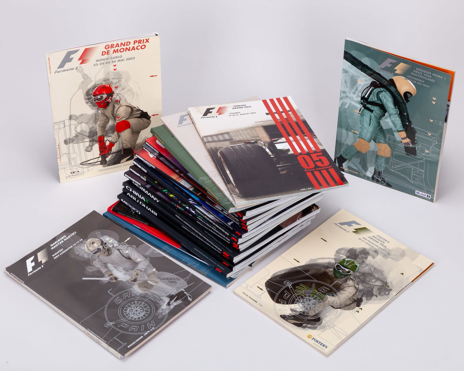 Collection of Formula One Programme's: Collection of Formula One Programme's.This collection of Formula One programme's is from 2002, 2005, 2013, 2018 & 2019. Including the below:8 x 2002 Formula One programme's.1 x 2005 Formula One progra