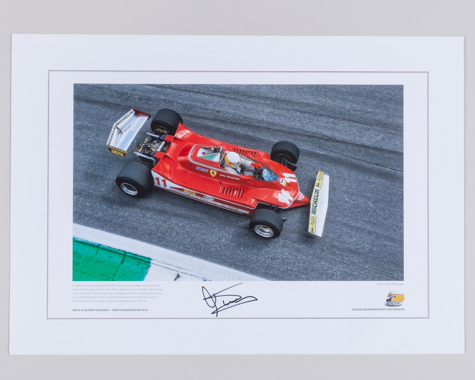 Jody Scheckter 1979 Ferrari Signed Limited Edition Print (1 of 3)