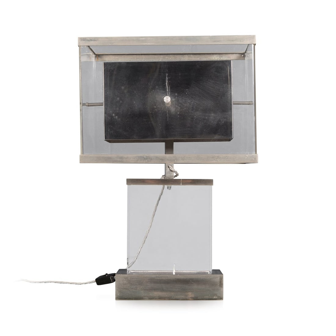 STUNNING ITALIAN 20thC LUCITE SIDE LAMP BY ROMEO REGA c.1970: NOTE TO BUYER: THIS IS A TIMED AUCTION. The first lot closes at 19:00 GMT, and each following lot closes 30 seconds later. If a bid is placed near the end, that lot’s closing time will extend au