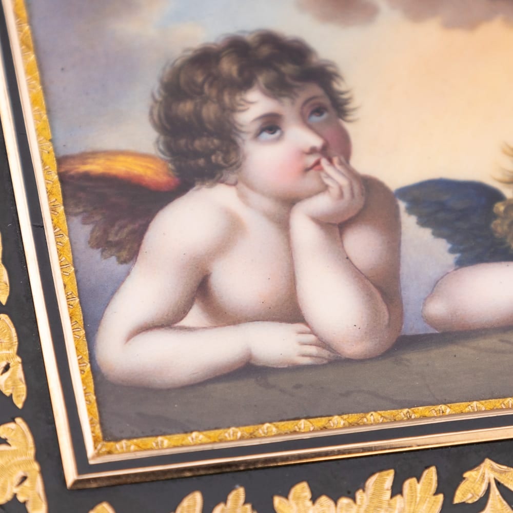 ANTIQUE 19thC GERMAN 18k GOLD & ENAMEL SNUFF BOX, RAPHAEL'S SISTINE MADONNA, HANAU c.1810 - 13