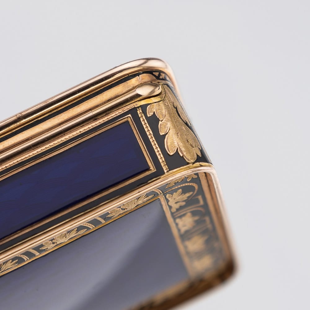 ANTIQUE 19thC GERMAN 18k GOLD & ENAMEL SNUFF BOX, RAPHAEL'S SISTINE MADONNA, HANAU c.1810 - 18