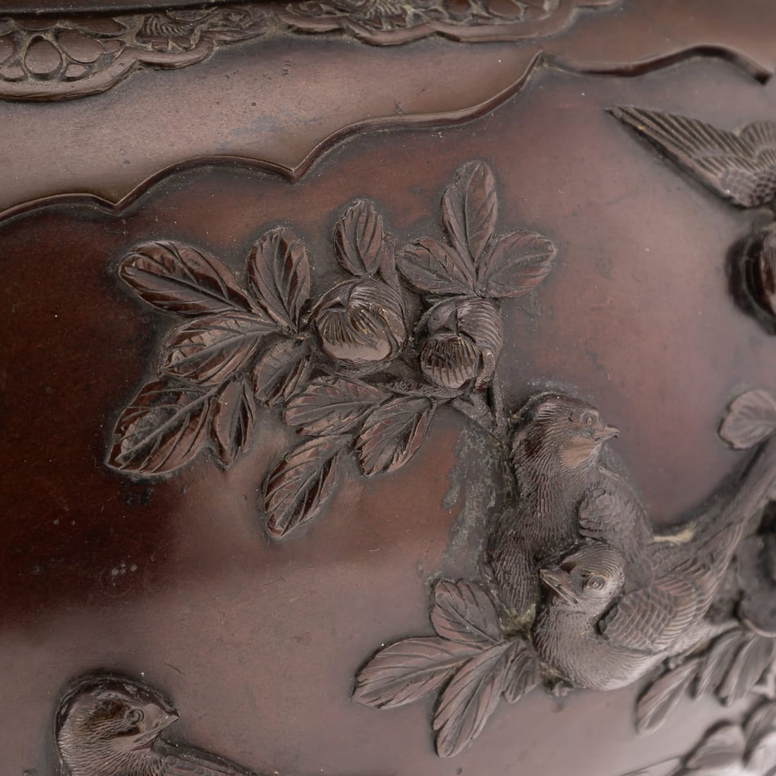 ANTIQUE 19thC JAPANESE MEIJI PERIOD LARGE BRONZE MYTHOLOGICAL JARDINIÈRE C.1890 - 17