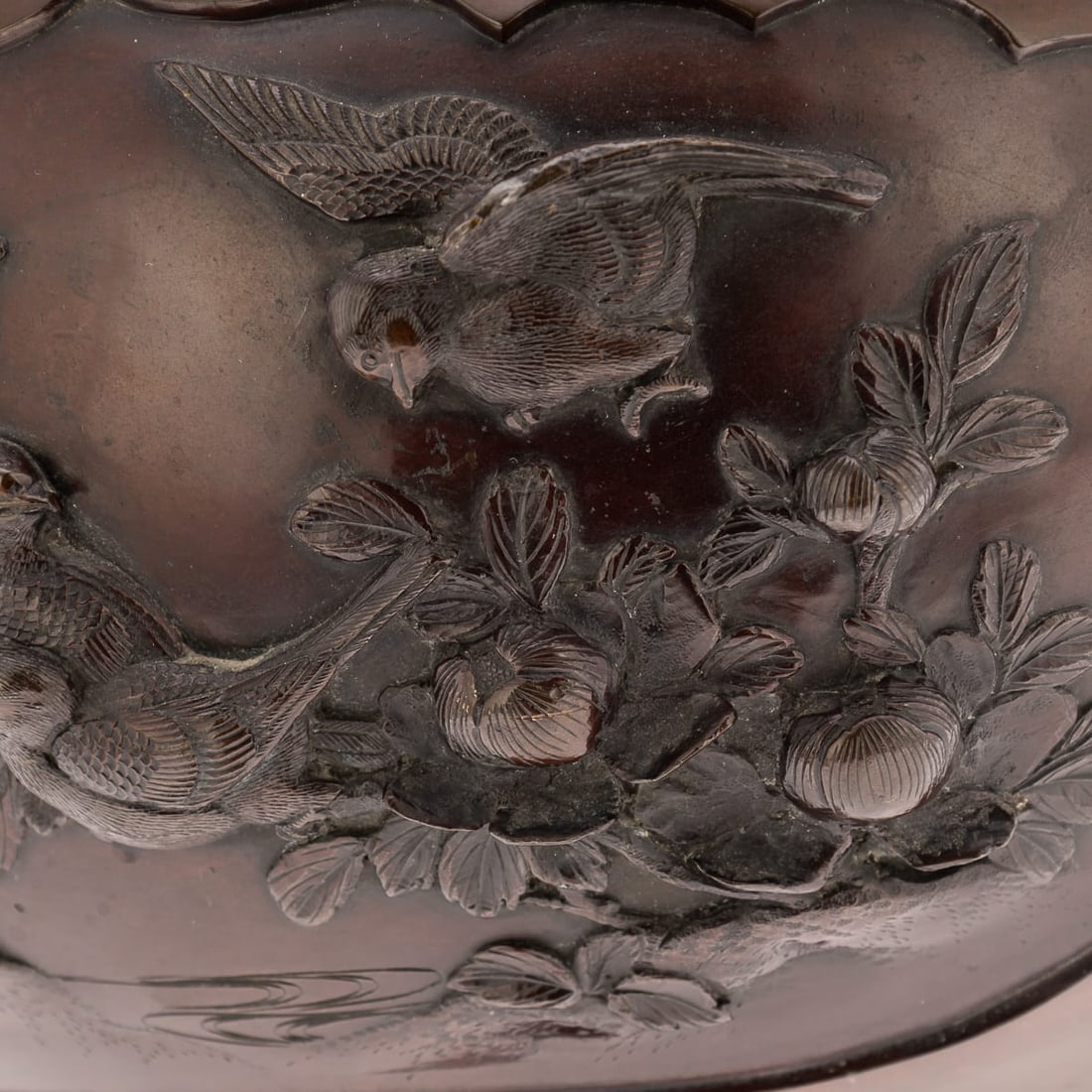 ANTIQUE 19thC JAPANESE MEIJI PERIOD LARGE BRONZE MYTHOLOGICAL JARDINIÈRE C.1890 - 18