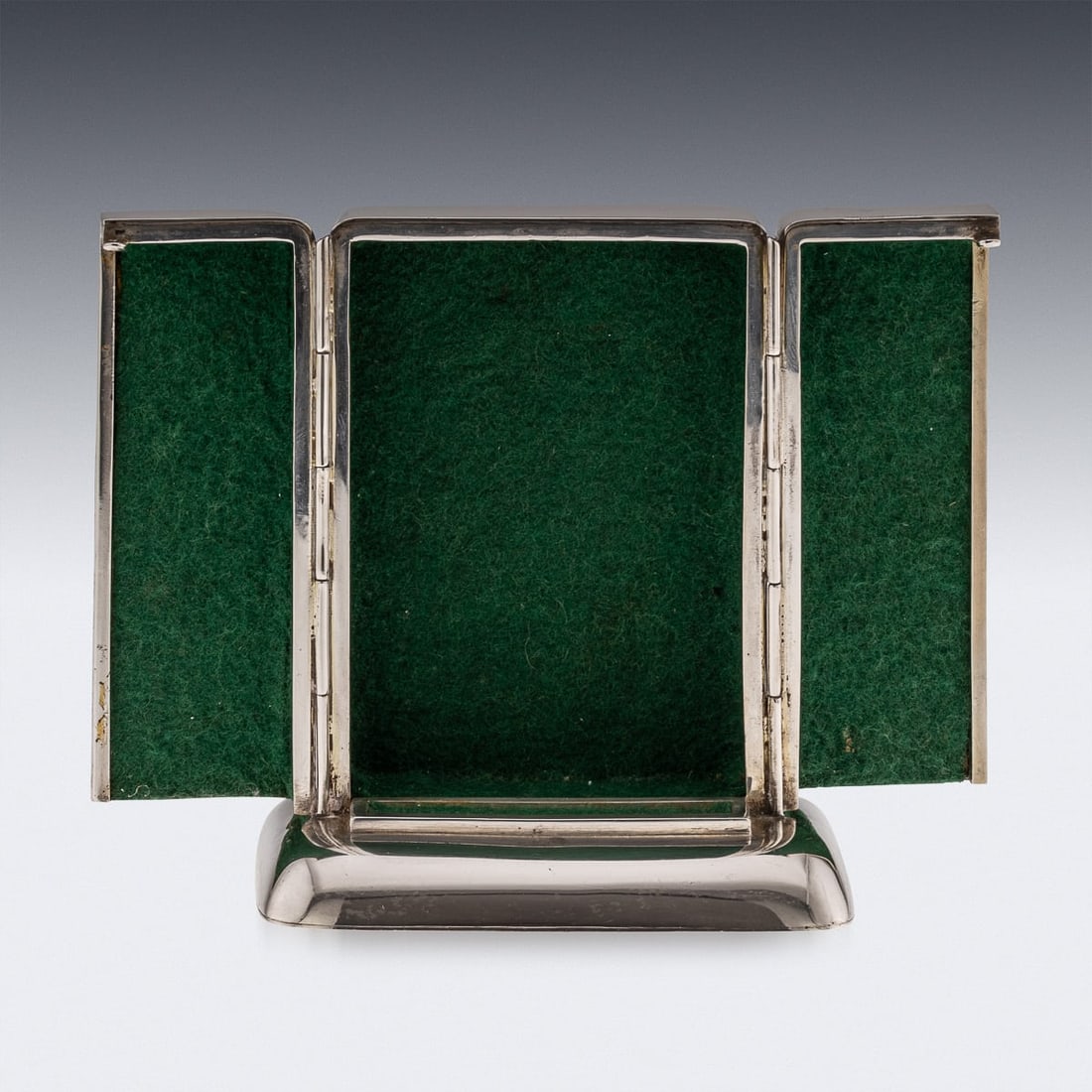 ANTIQUE 20thC CANADIAN SOLID SILVER & ENAMEL PLAYING CARDS BOX, TORONTO c.1920 - 10