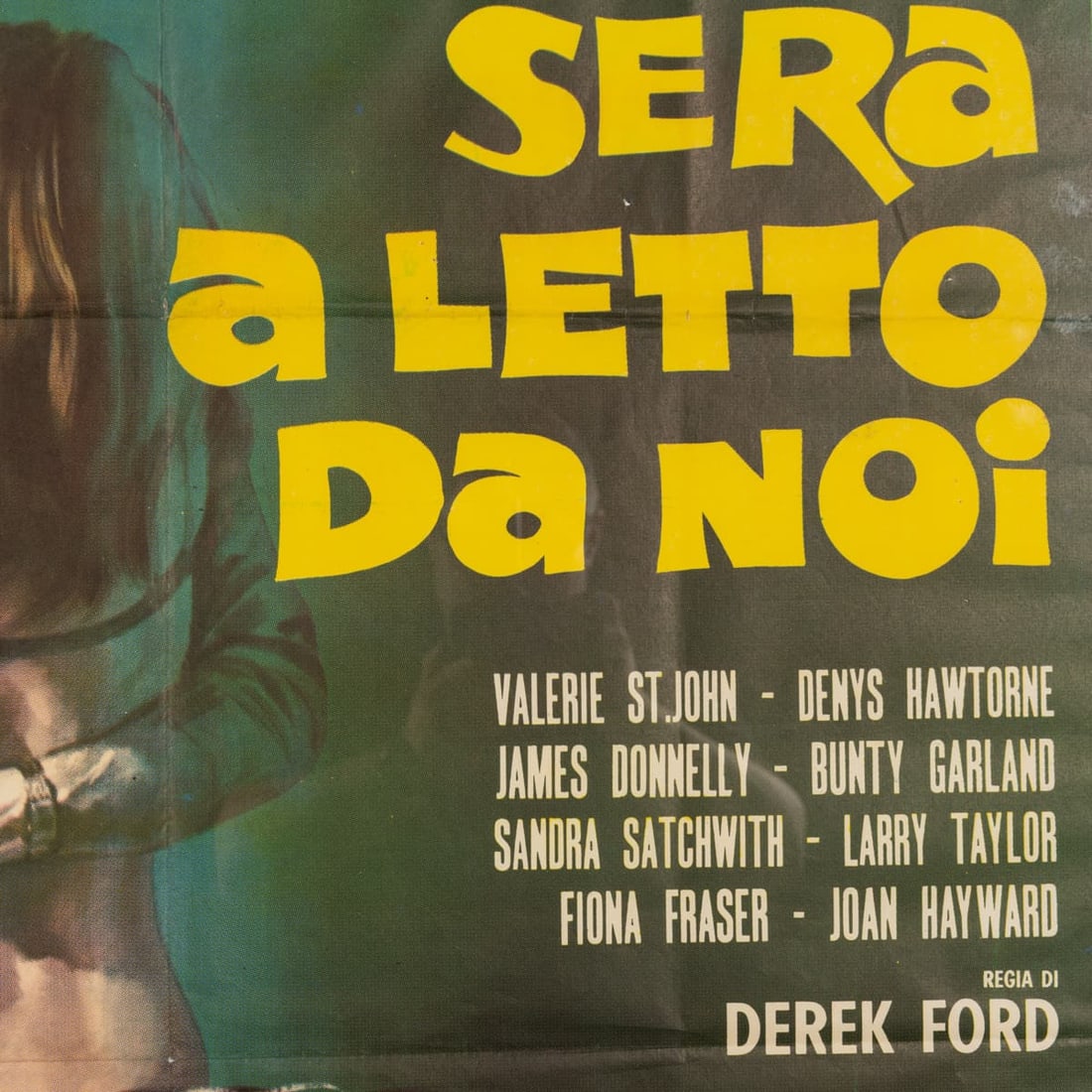 VINTAGE 20thC ITALIAN FILM POSTER FOR "SABATO SERA A LETTO DA NOI" c.1979 - 17