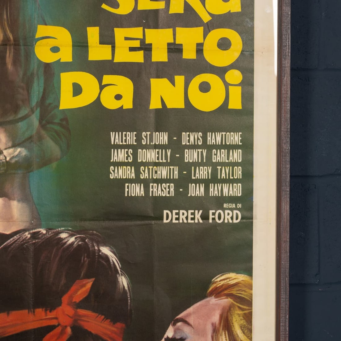 VINTAGE 20thC ITALIAN FILM POSTER FOR "SABATO SERA A LETTO DA NOI" c.1979 - 6