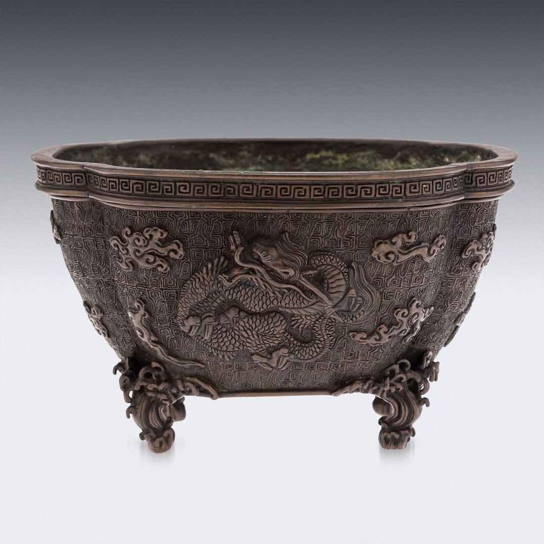 ANTIQUE 19thC JAPANESE BRONZE VESSEL IN THE STYLE OF THE 17thC EDO PERIOD - 3