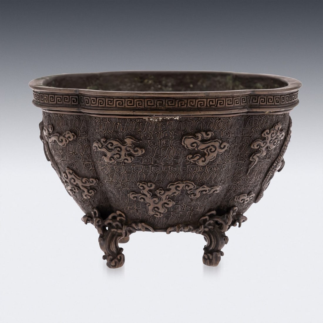 ANTIQUE 19thC JAPANESE BRONZE VESSEL IN THE STYLE OF THE 17thC EDO PERIOD - 4