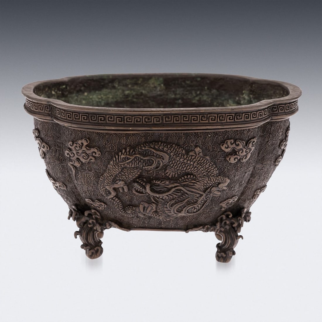 ANTIQUE 19thC JAPANESE BRONZE VESSEL IN THE STYLE OF THE 17thC EDO PERIOD - 5