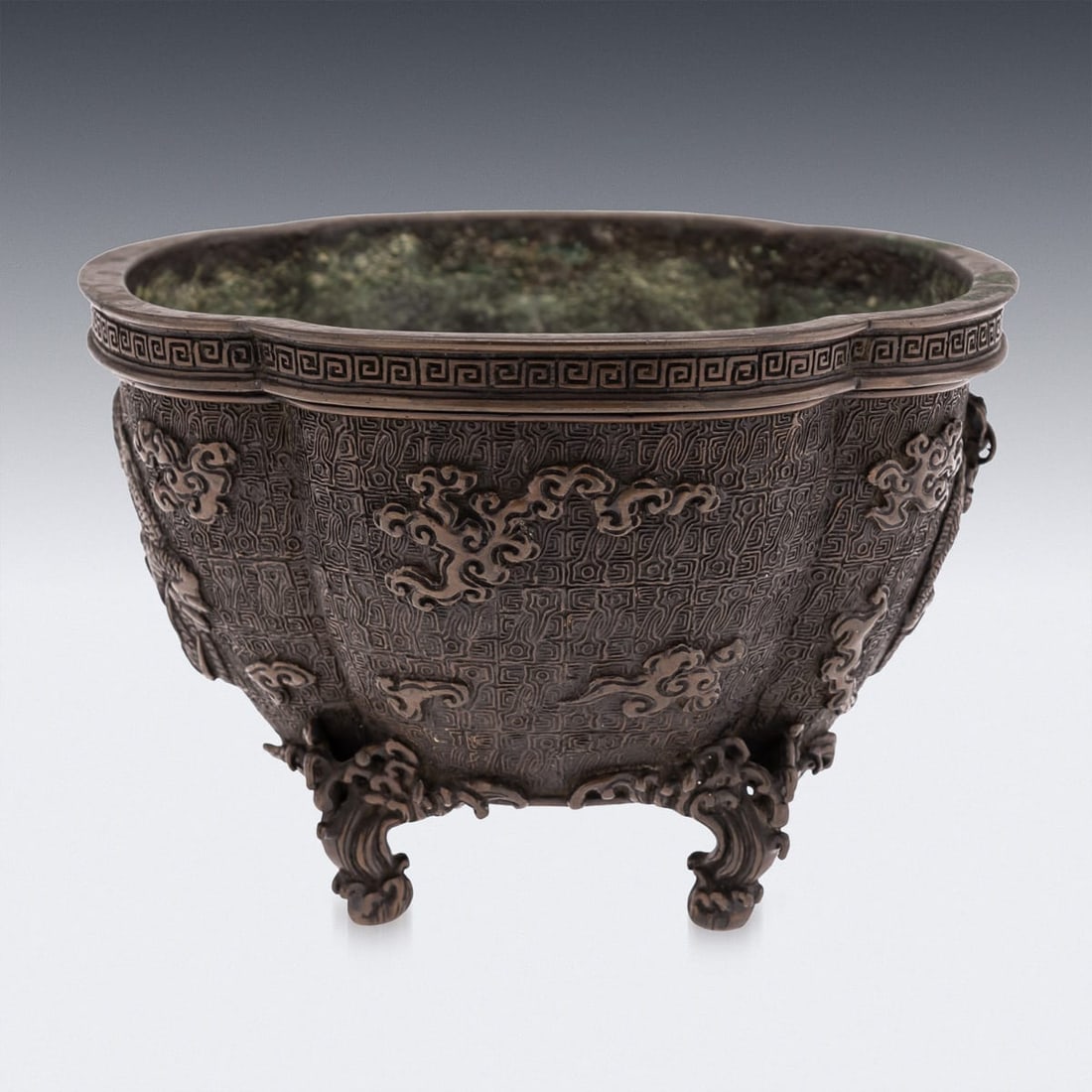 ANTIQUE 19thC JAPANESE BRONZE VESSEL IN THE STYLE OF THE 17thC EDO PERIOD - 6