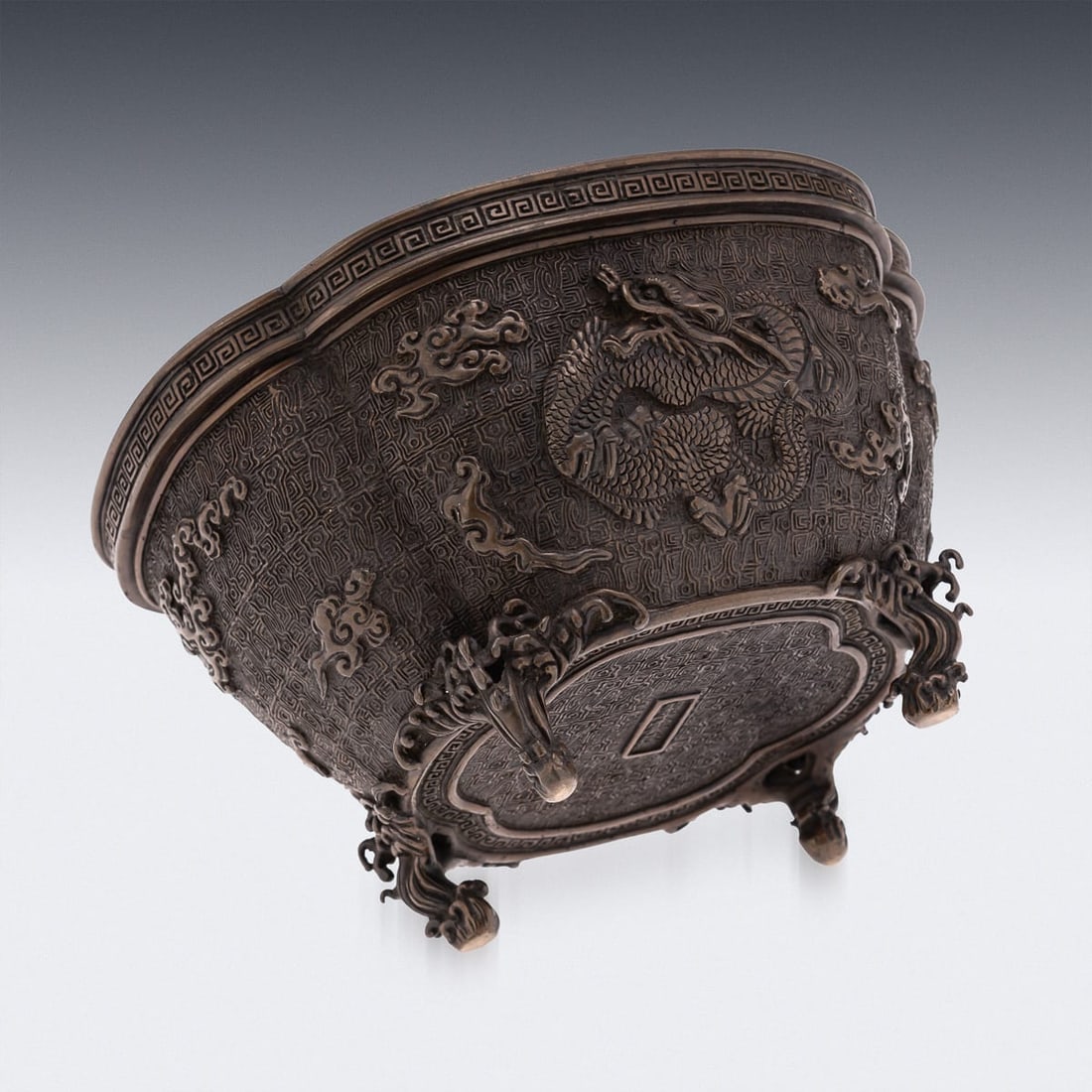 ANTIQUE 19thC JAPANESE BRONZE VESSEL IN THE STYLE OF THE 17thC EDO PERIOD - 7