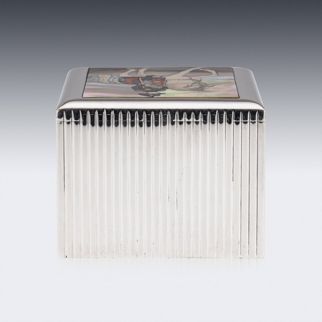 MID 20thC FRENCH SOLID SILVER & 18k GOLD, MOTHER OF PEARL BOX, DUNHILL c.1950 - 7