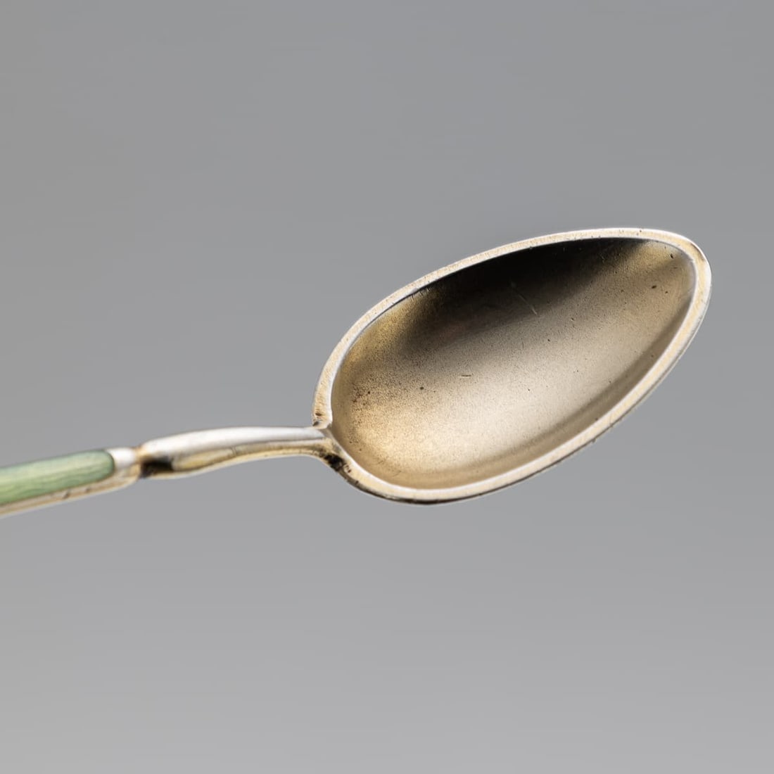 ANTIQUE 20thC NORWEGIAN SOLID SILVER GILT & ENAMEL SET OF SIX SPOONS - 10