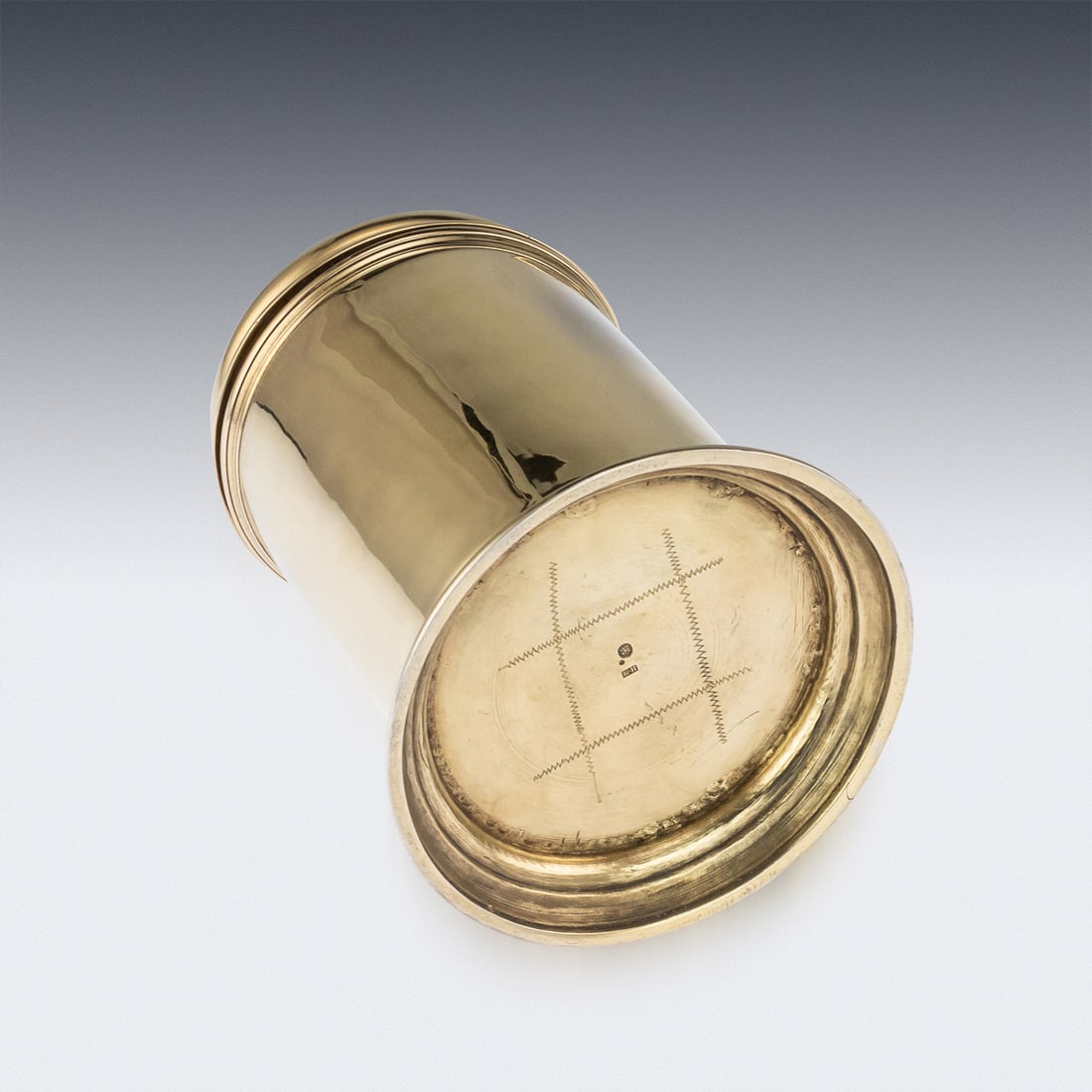 ANTIQUE 18thC RUSSIAN EXCEPTIONAL SILVER-GILT TANKARD, MOSCOW c.1766 - 6