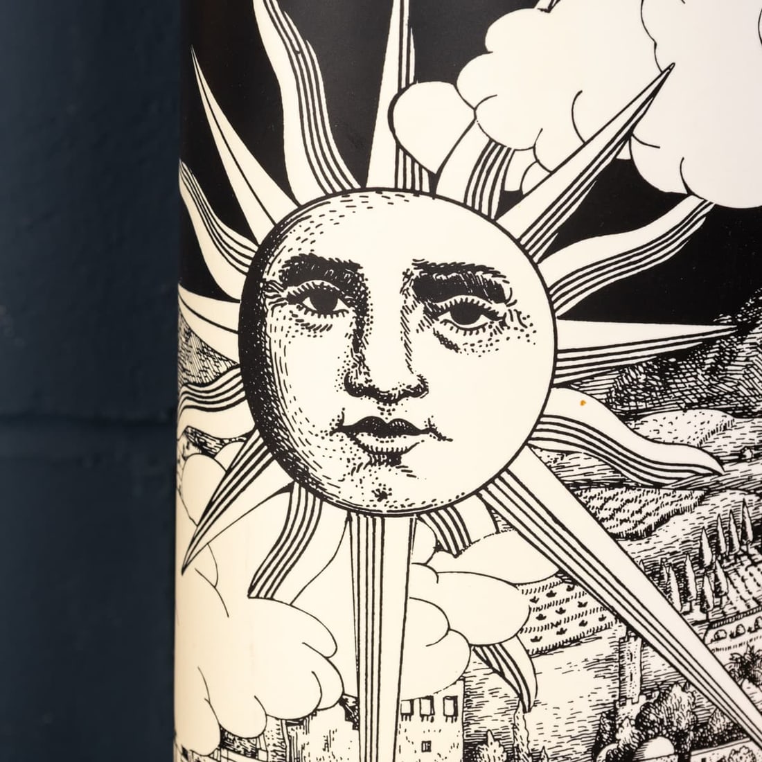 VINTAGE 20thC ITALIAN FORNASETTI "LUNA CITTÀ" TABLE LAMP BY ANTONANGELI - 10