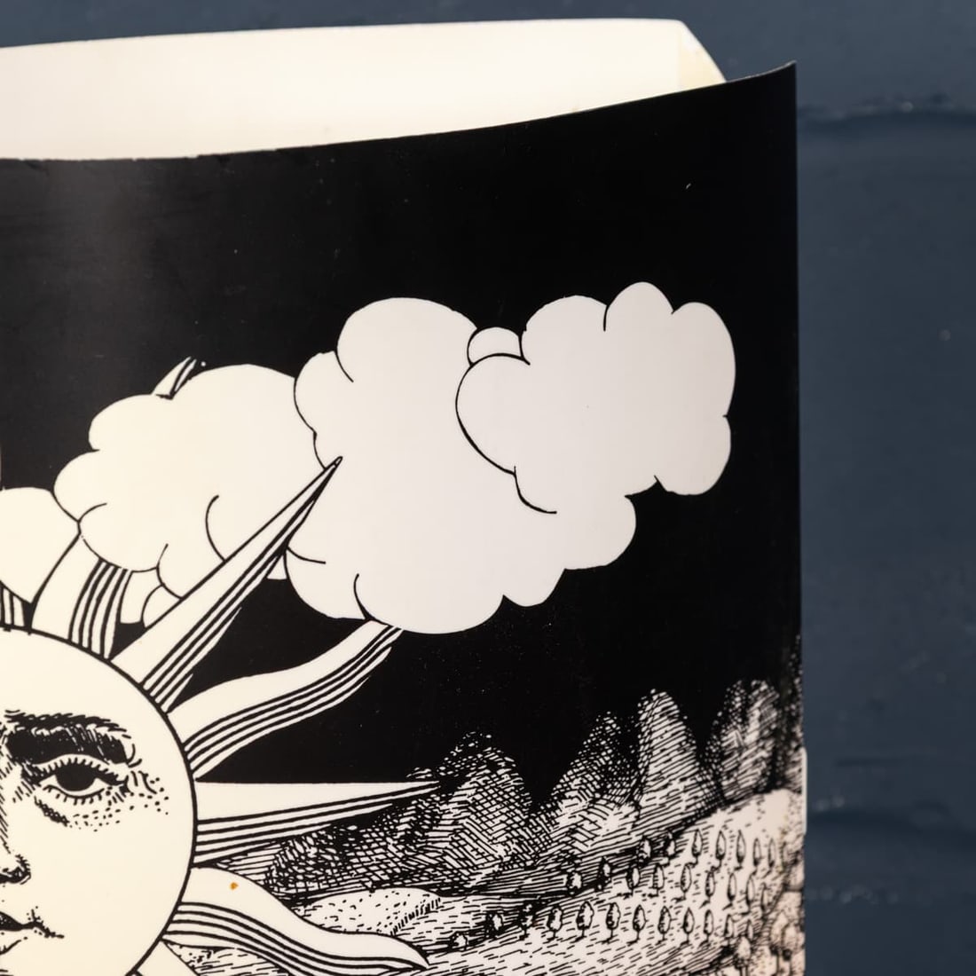 VINTAGE 20thC ITALIAN FORNASETTI "LUNA CITTÀ" TABLE LAMP BY ANTONANGELI - 9