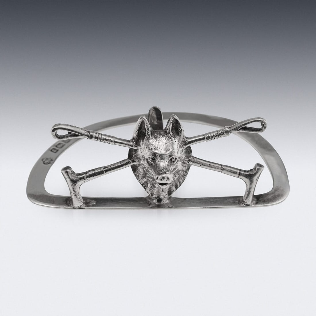 ANTIQUE 20thC ENGLISH SOLID SILVER SET OF FOUR MENU HOLDERS, BIRMINGHAM c.1907 - 4