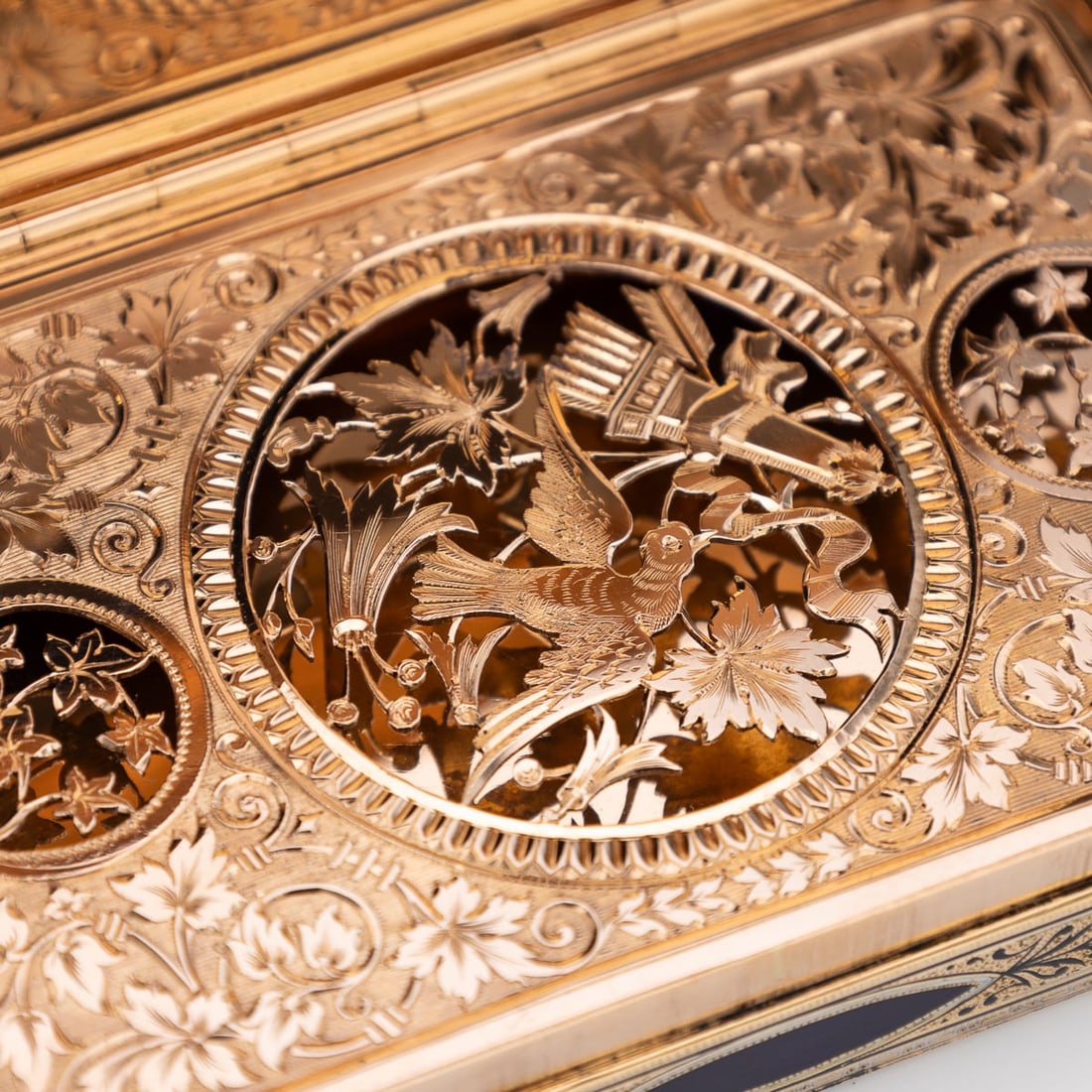 19thC SWISS 18k GOLD & ENAMEL MUSICAL SNUFF BOX, SENÉ & DÉTALLA c.1800 - 12