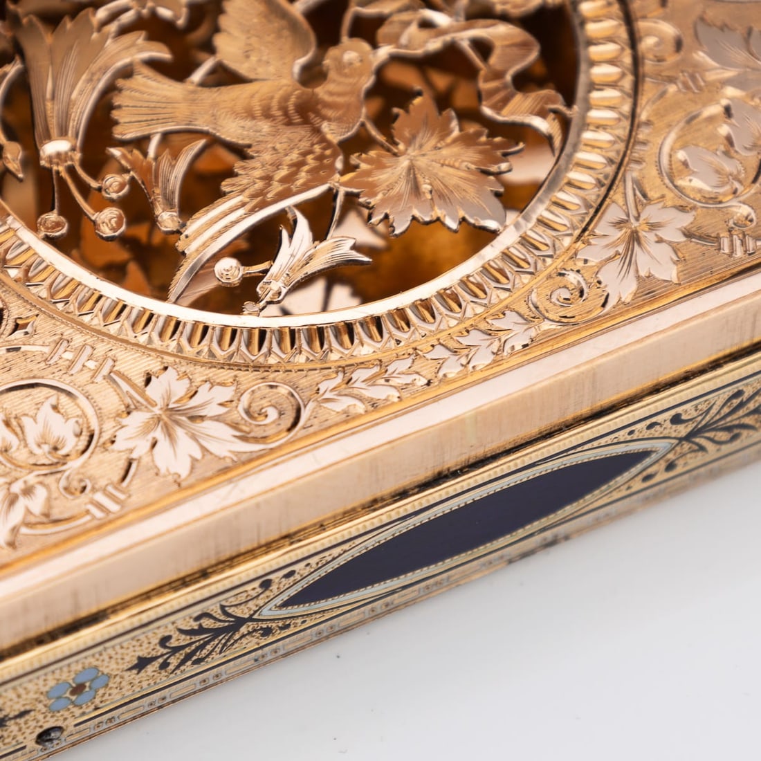 19thC SWISS 18k GOLD & ENAMEL MUSICAL SNUFF BOX, SENÉ & DÉTALLA c.1800 - 16