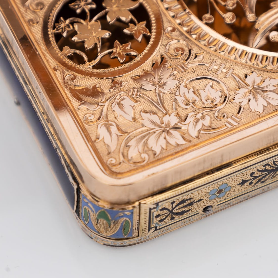 19thC SWISS 18k GOLD & ENAMEL MUSICAL SNUFF BOX, SENÉ & DÉTALLA c.1800 - 17