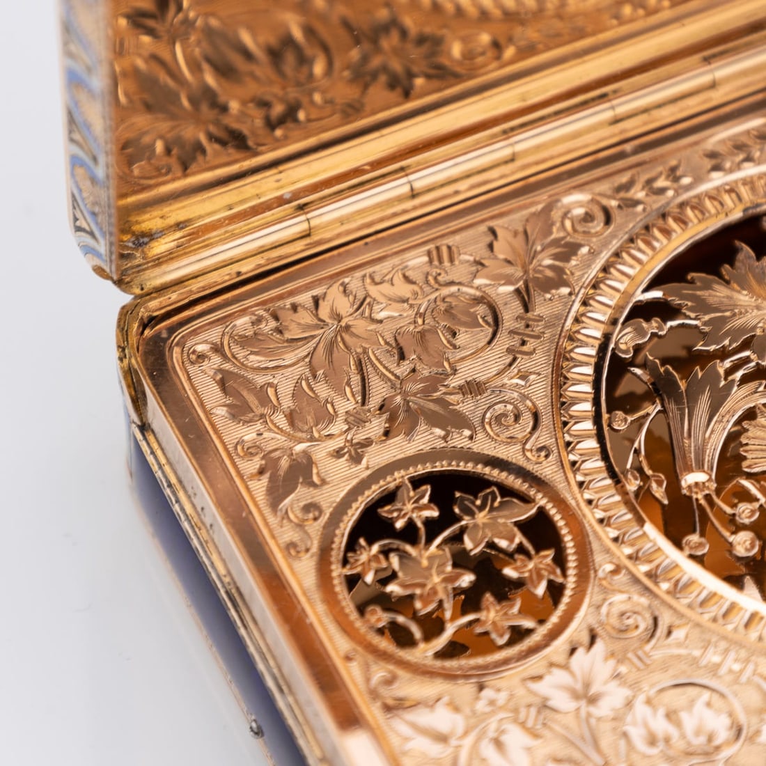 19thC SWISS 18k GOLD & ENAMEL MUSICAL SNUFF BOX, SENÉ & DÉTALLA c.1800 - 18