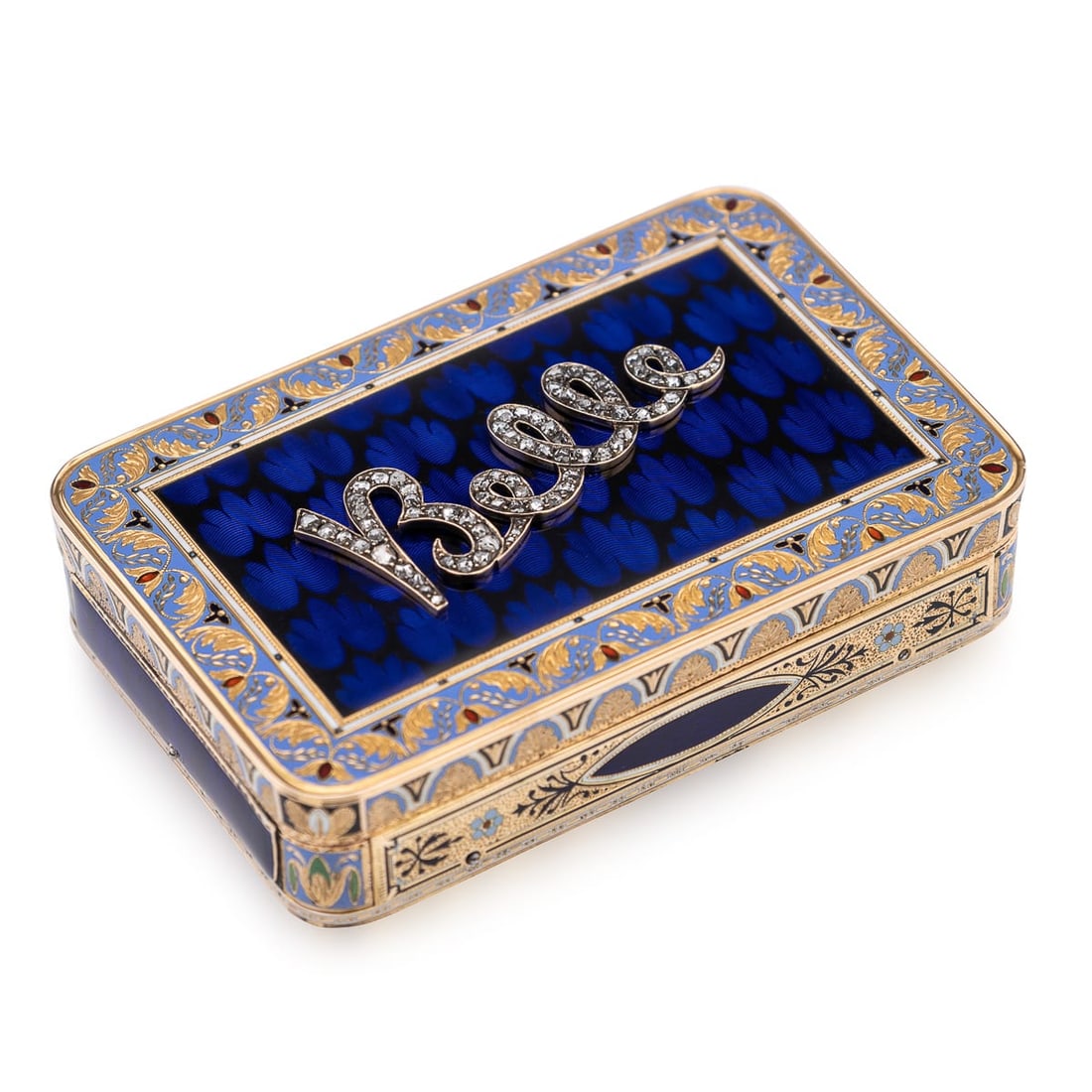 19thC SWISS 18k GOLD & ENAMEL MUSICAL SNUFF BOX, SENÉ & DÉTALLA c.1800 (1 of 20)