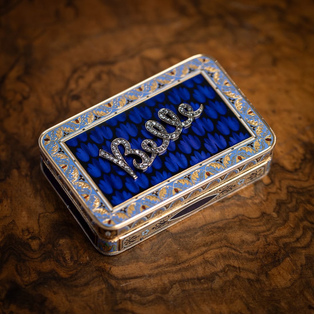 19thC SWISS 18k GOLD & ENAMEL MUSICAL SNUFF BOX, SENÉ & DÉTALLA c.1800 - 2