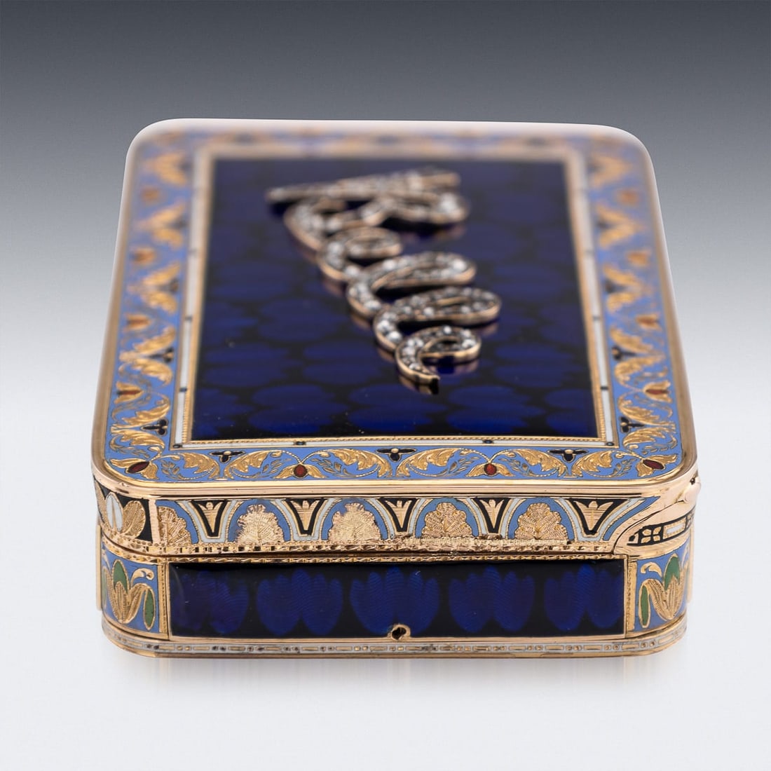 19thC SWISS 18k GOLD & ENAMEL MUSICAL SNUFF BOX, SENÉ & DÉTALLA c.1800 - 5
