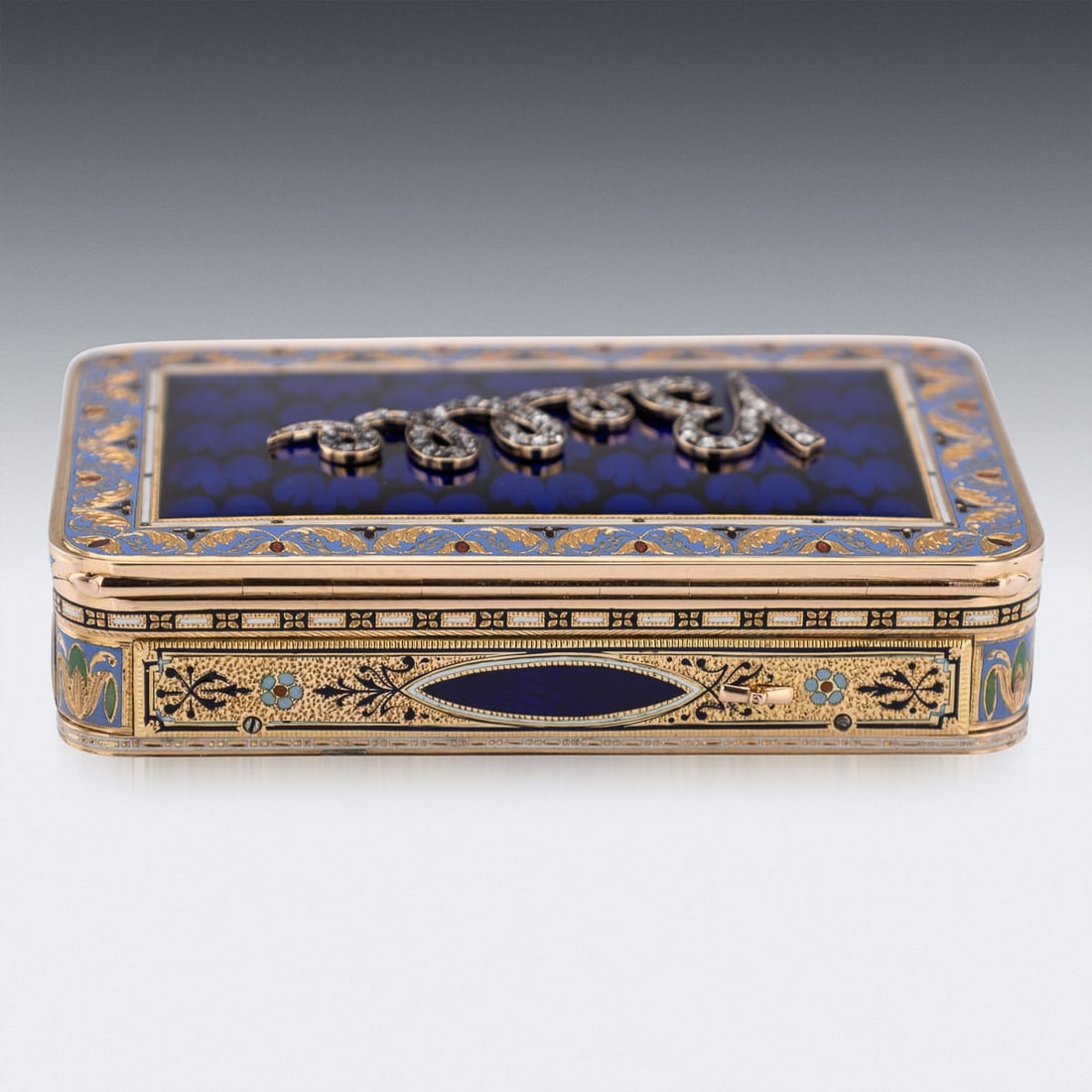 19thC SWISS 18k GOLD & ENAMEL MUSICAL SNUFF BOX, SENÉ & DÉTALLA c.1800 - 6