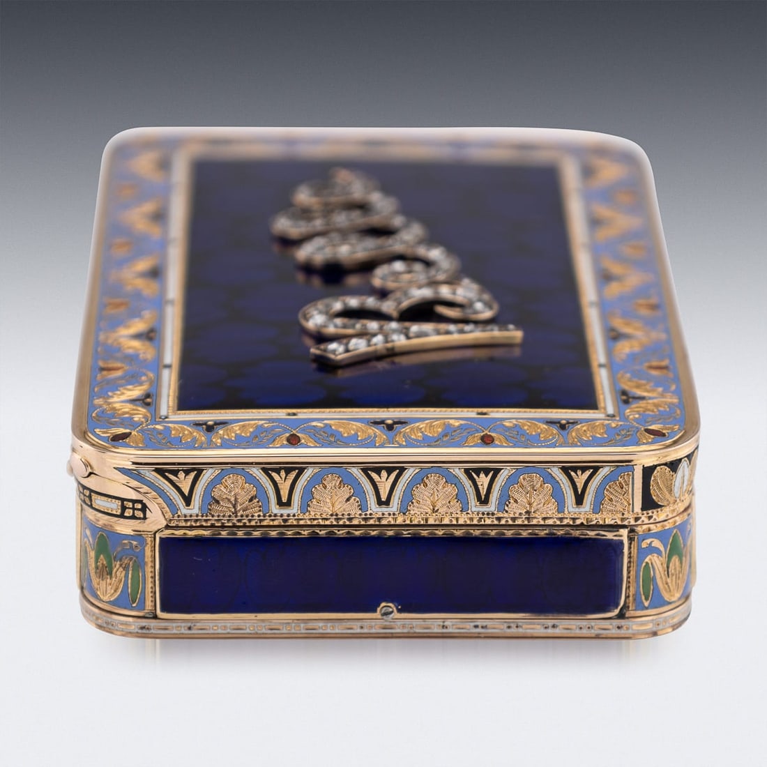 19thC SWISS 18k GOLD & ENAMEL MUSICAL SNUFF BOX, SENÉ & DÉTALLA c.1800 - 7
