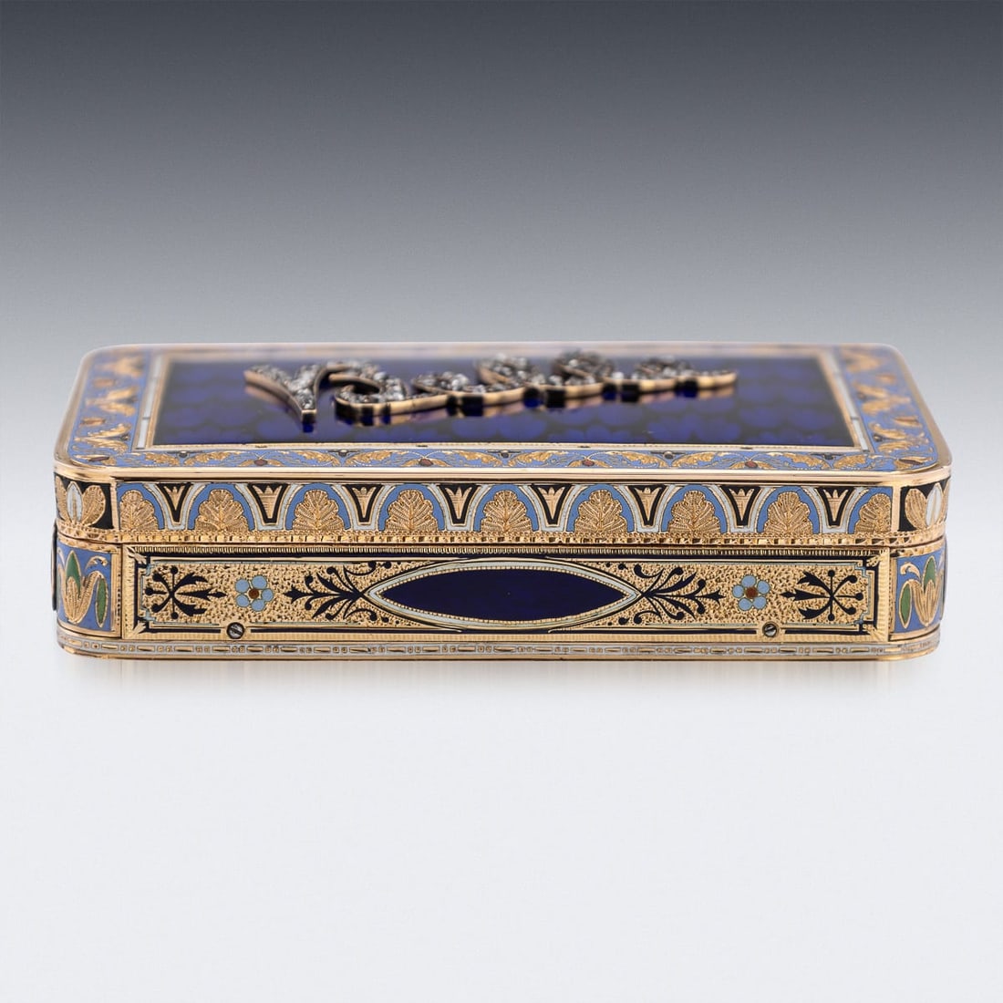 19thC SWISS 18k GOLD & ENAMEL MUSICAL SNUFF BOX, SENÉ & DÉTALLA c.1800 - 8
