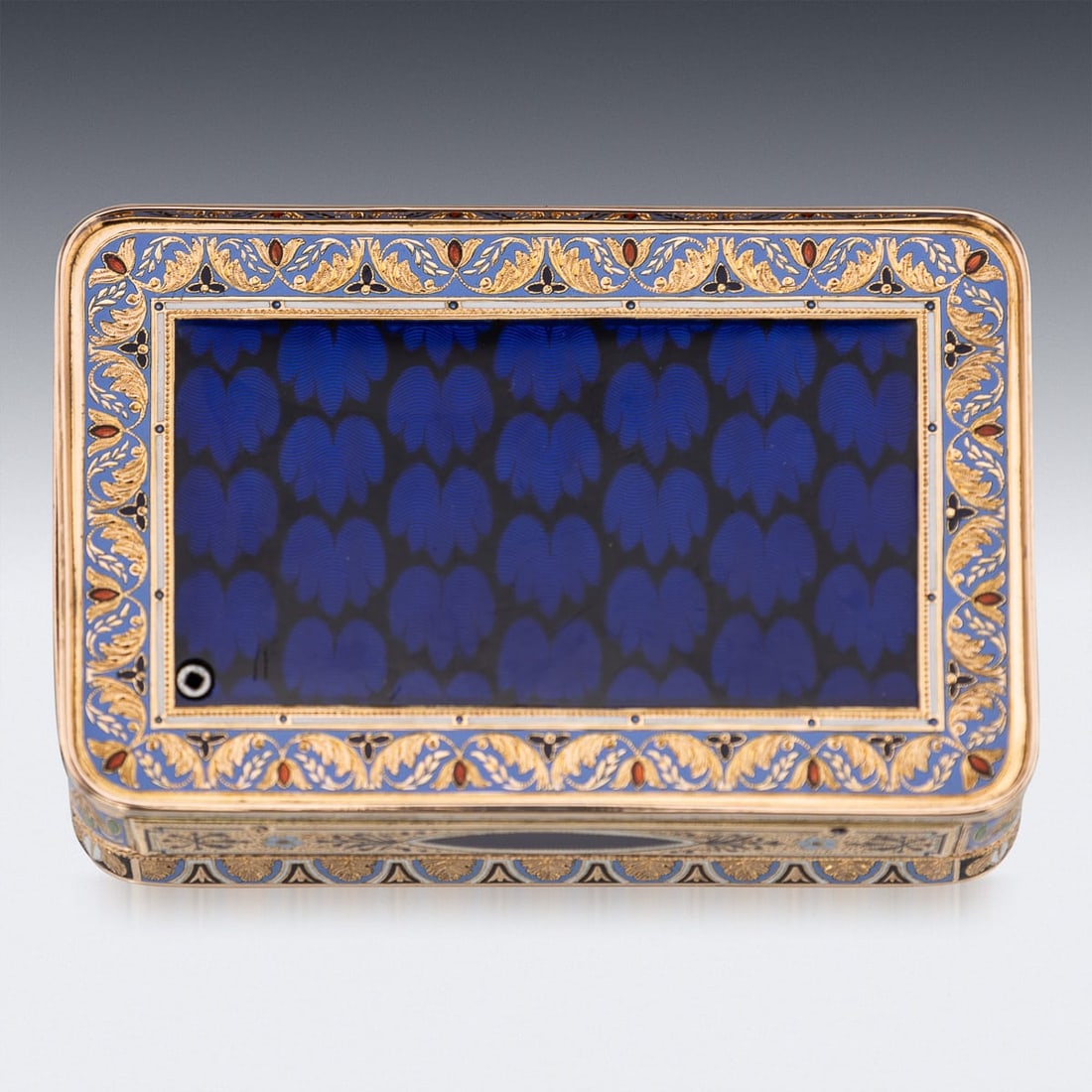 19thC SWISS 18k GOLD & ENAMEL MUSICAL SNUFF BOX, SENÉ & DÉTALLA c.1800 - 9