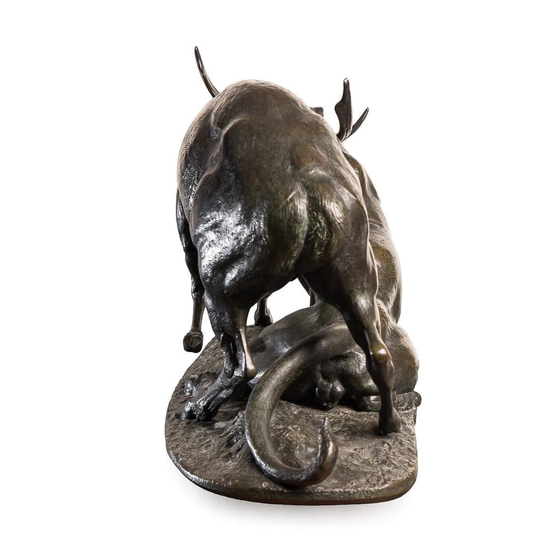 FRENCH BRONZE PANTHER & STAG HUNTING SCENE, ANTOINE-LOUIS BARYE (1796-1875) - 7
