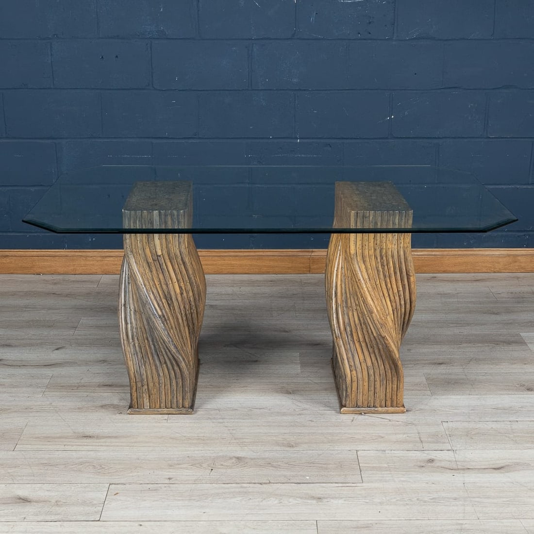 20thC AMERICAN DINING TABLE & FOUR CHAIRS BY MCGUIRE - 3